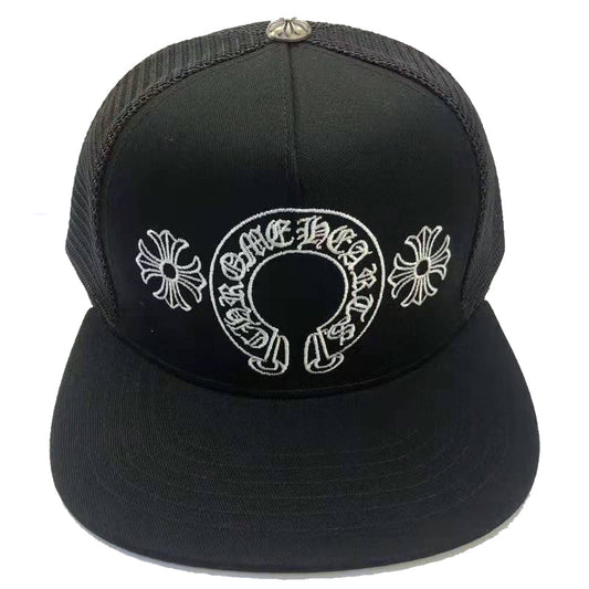 Chrome Hearts Dagger Script Embroidered Trucker Hat
